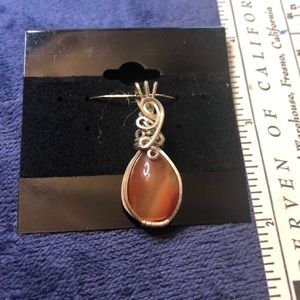Carnelian Pendant in Sterling